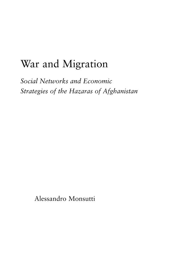 War and Migration by Alessandro Monsutti