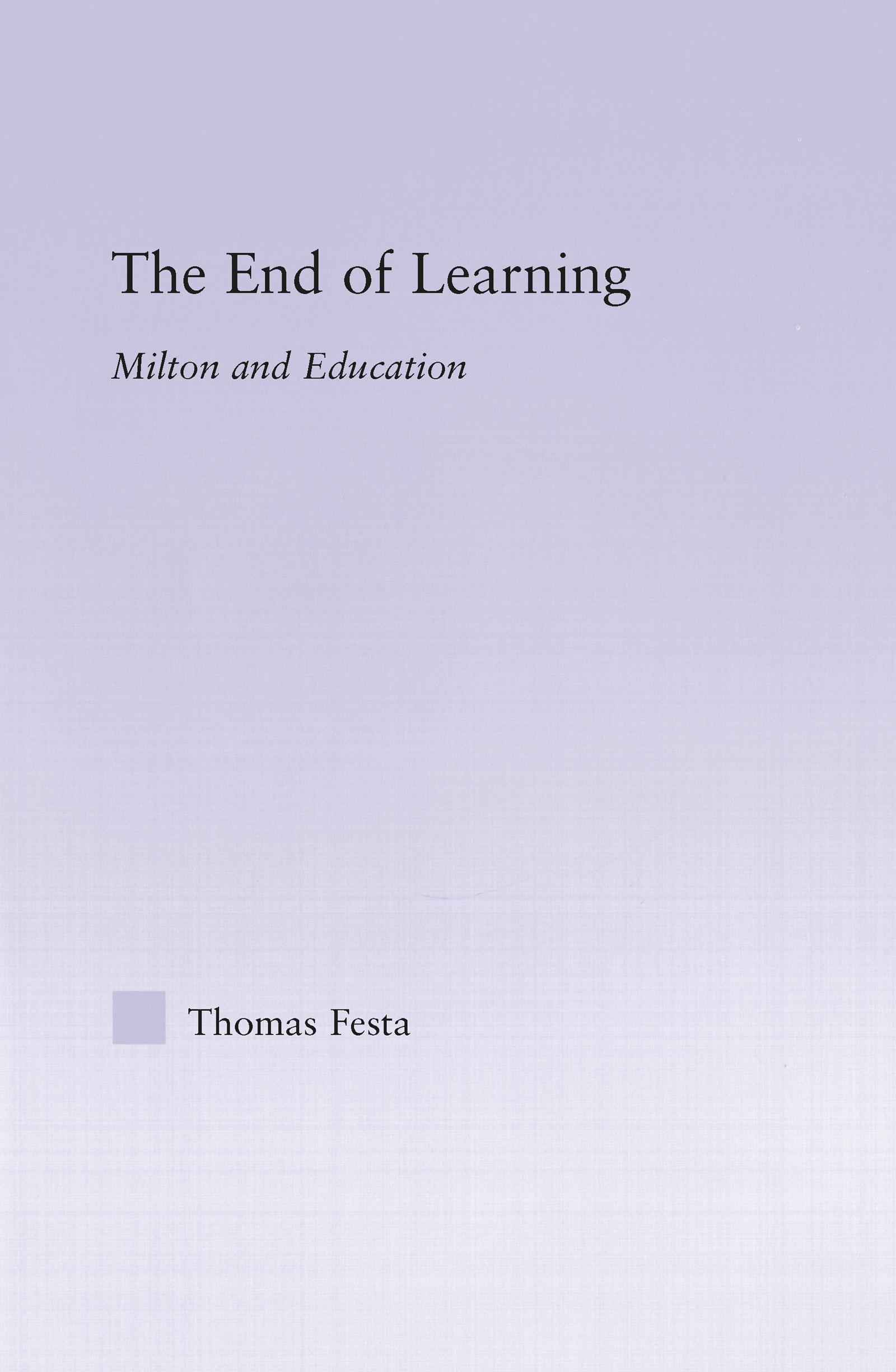 The End of Learning