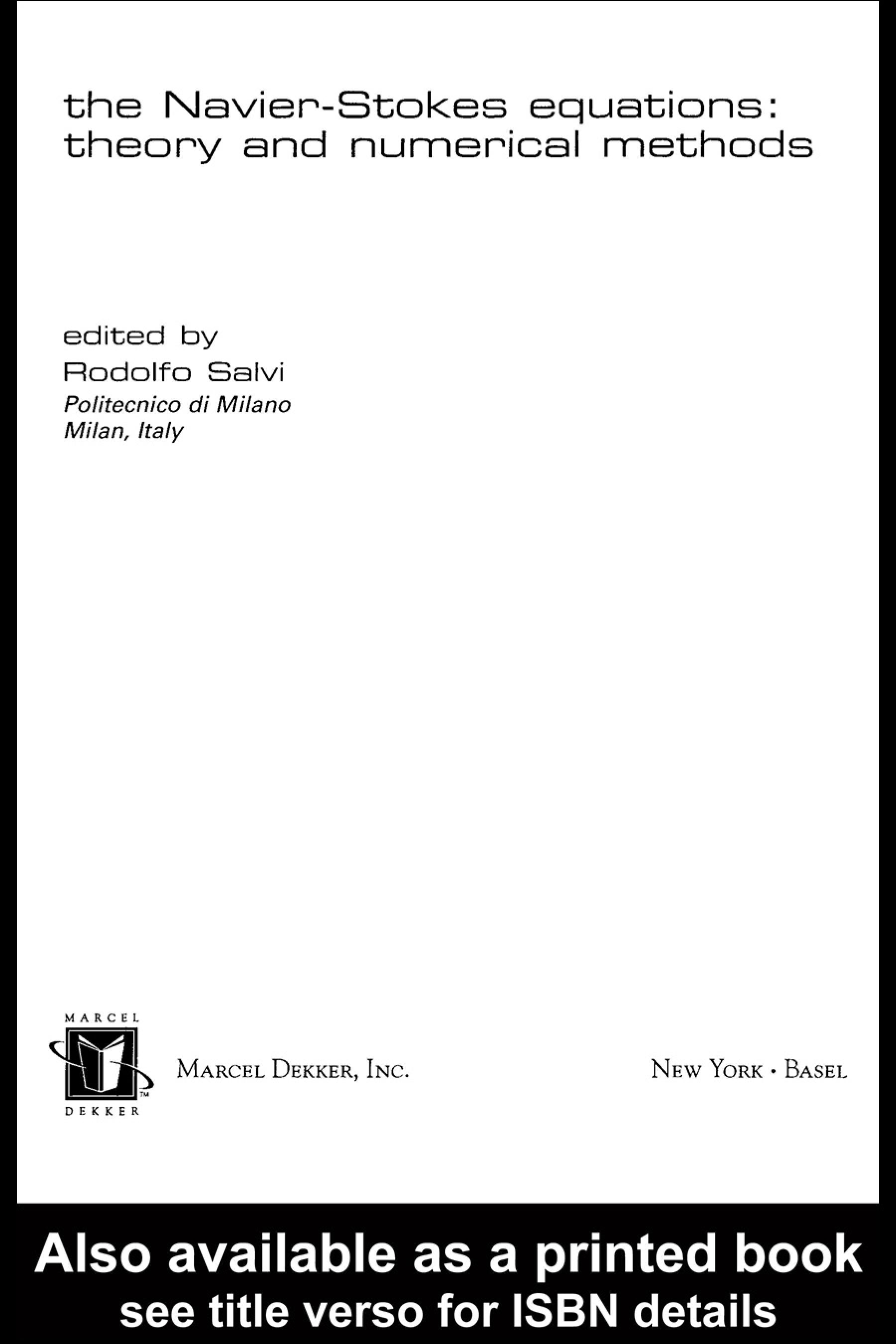 The Navier-Stokes Equations