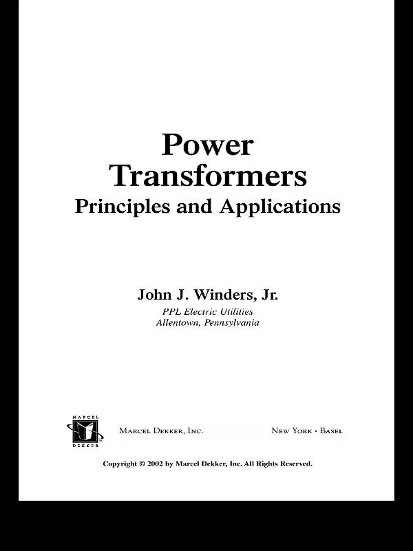Power Transformers by John Winders