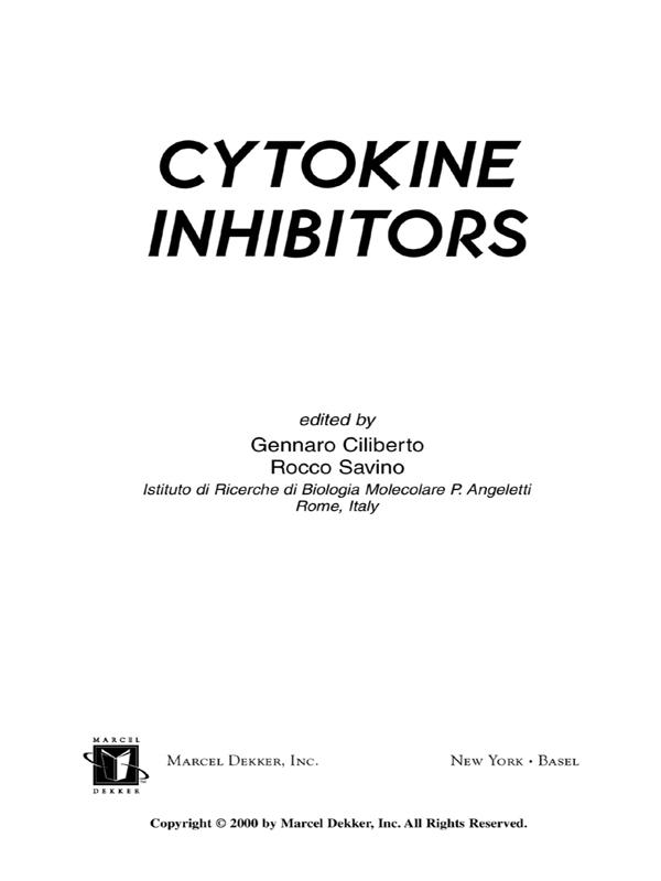 Cytokine Inhibitors by Gennaro Ciliberto