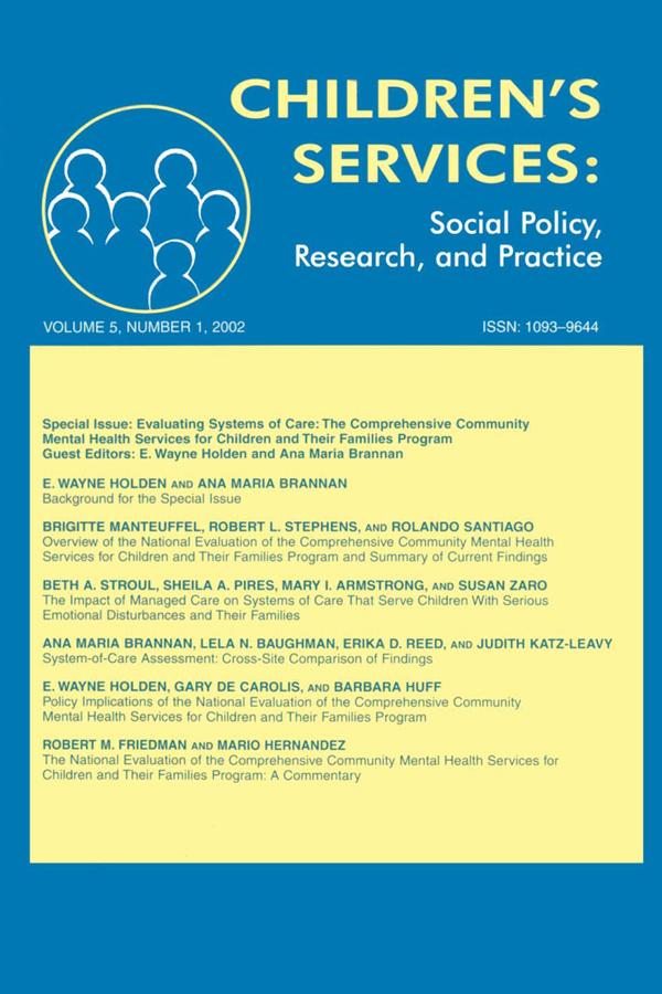 Evaluating Systems of Care by Ana Maria Brannan, E. Wayne Holden