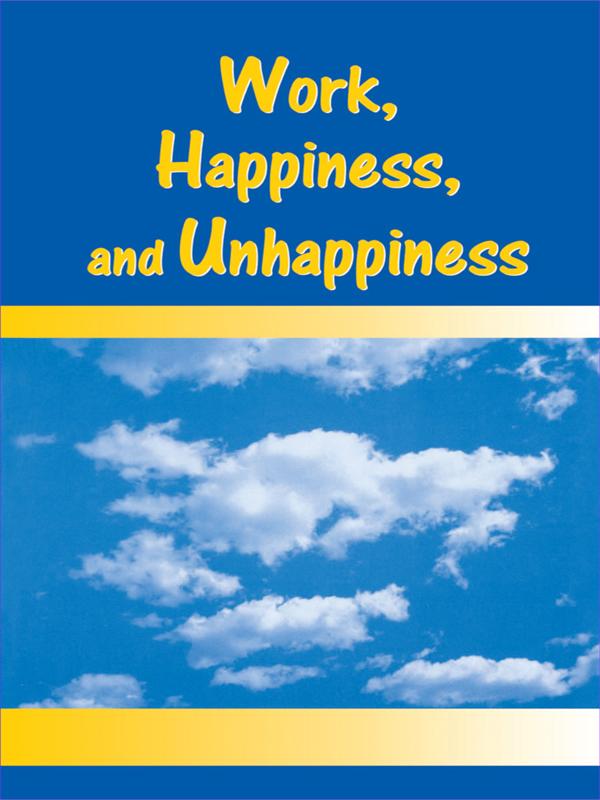 Work, Happiness, and Unhappiness by Peter Warr