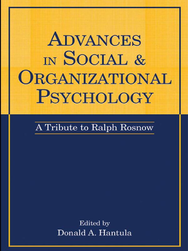 Advances in Social and Organizational Psychology