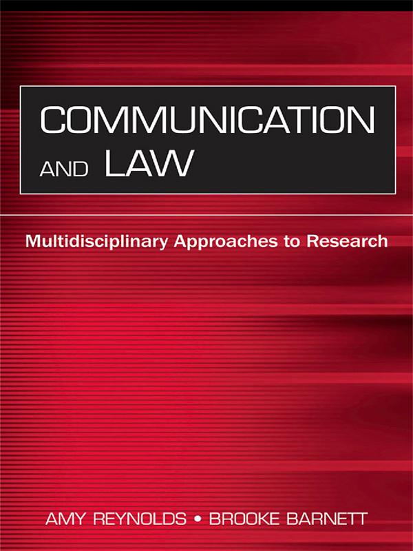 Communication and Law by Amy Reynolds, Brooke Barnett