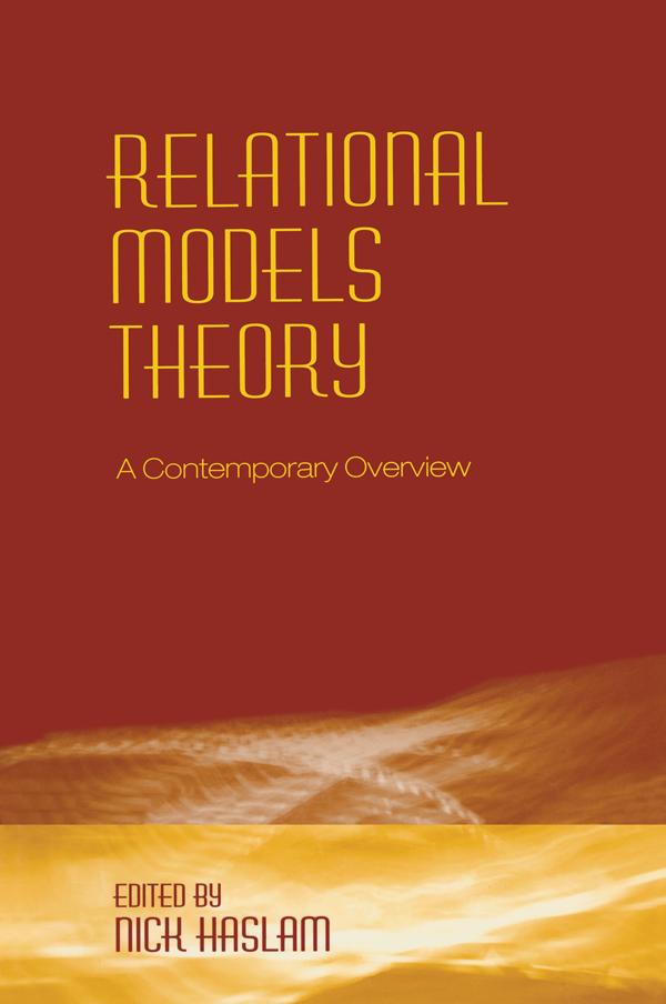 Relational Models Theory by Nick Haslam