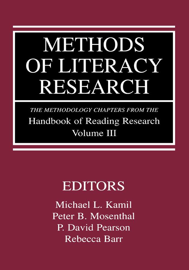 Methods of Literacy Research by Michael L. Kamil, P. David Pearson, Peter B. Mosenthal, Rebecca Barr