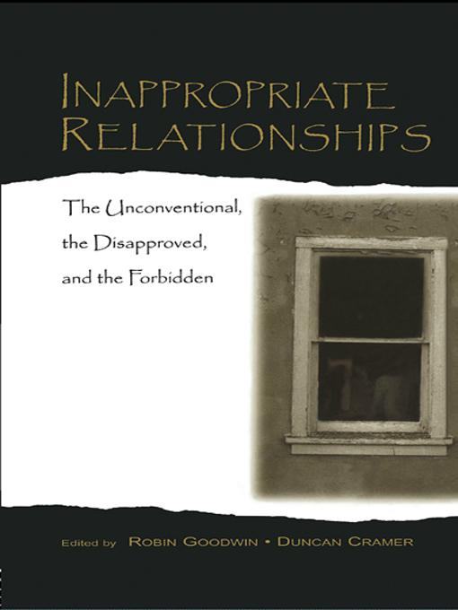 Inappropriate Relationships by Duncan Cramer, Robin Goodwin