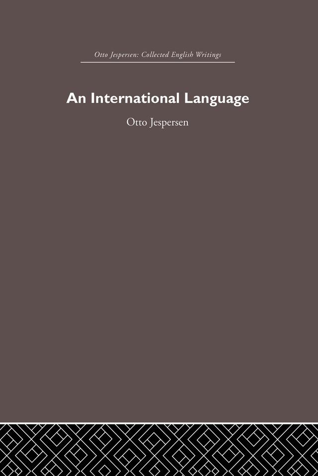 International Language by Otto Jespersen
