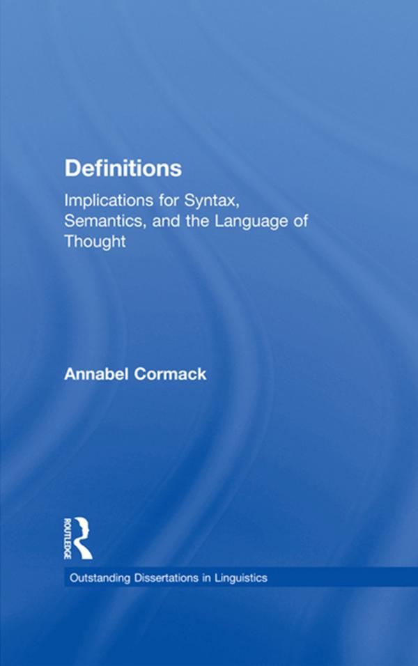 Definitions by Annabel Cormack