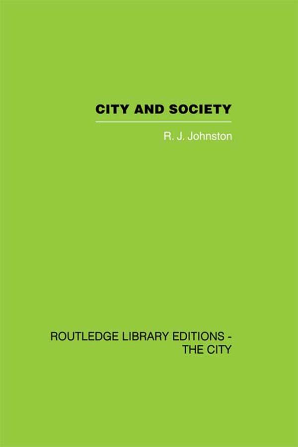 City and Society by R.J. Johnston