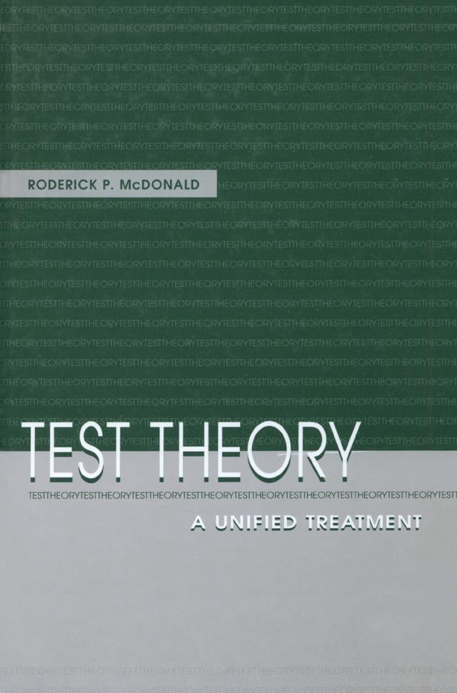 Test Theory by Roderick P. McDonald