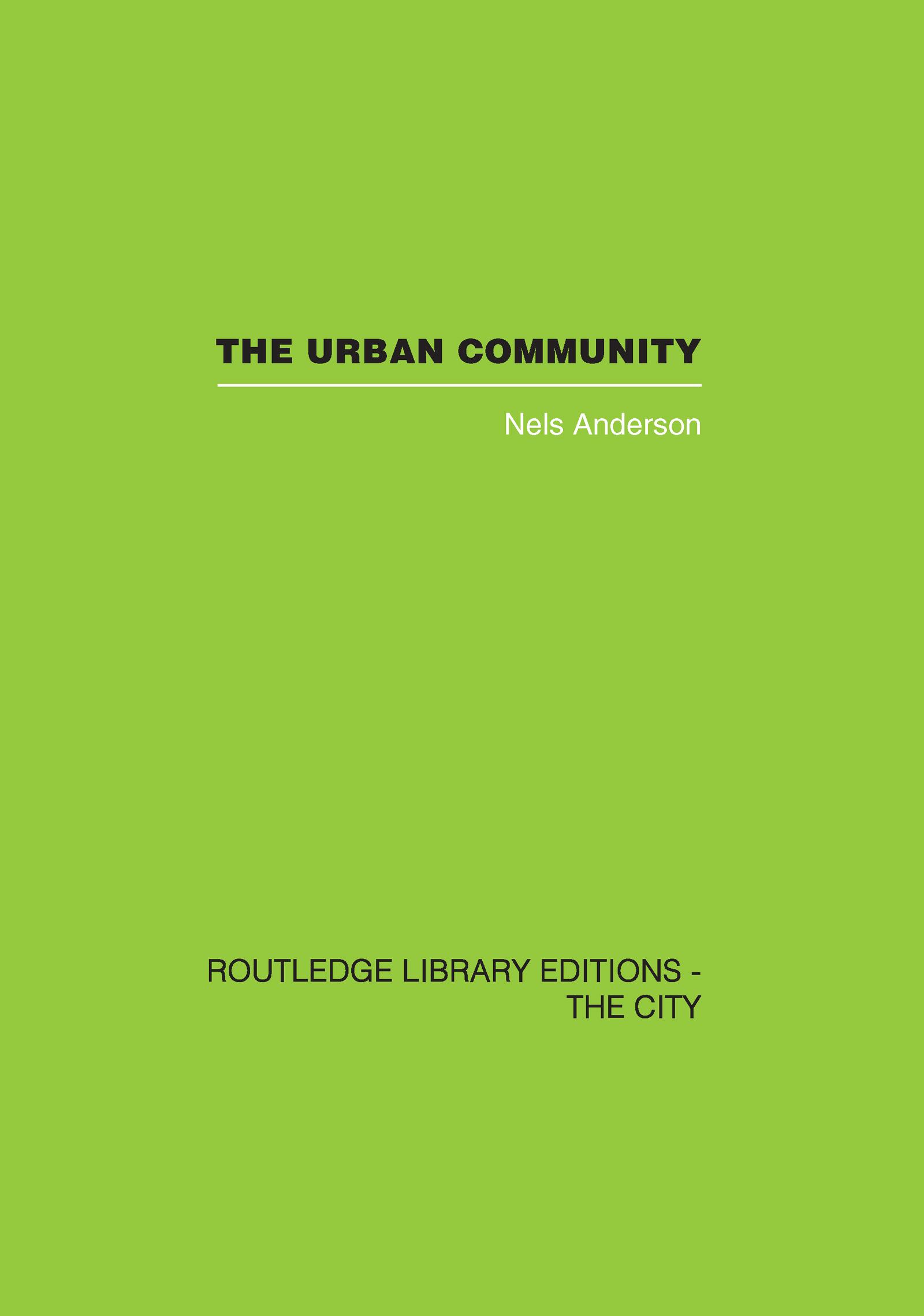 The Urban Community