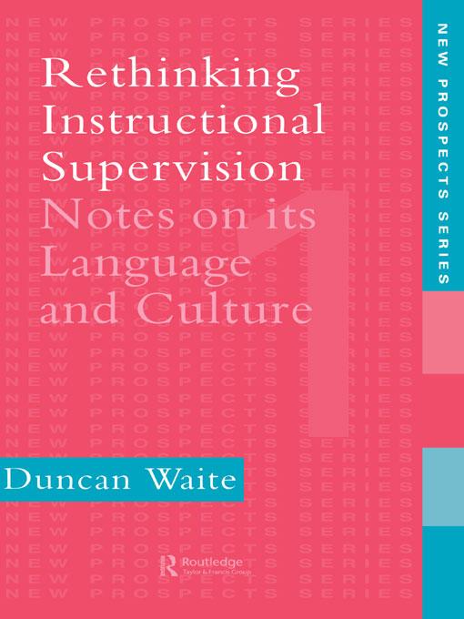 Rethinking Instructional Supervision by Duncan Waite