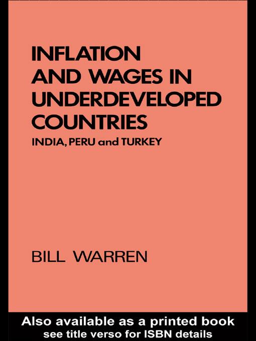 Inflation and Wages in Underdeveloped Countries by Bill Warren