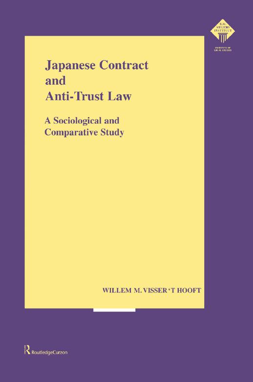 Japanese Contract and Anti-Trust Law by Willem Visser t'Hooft