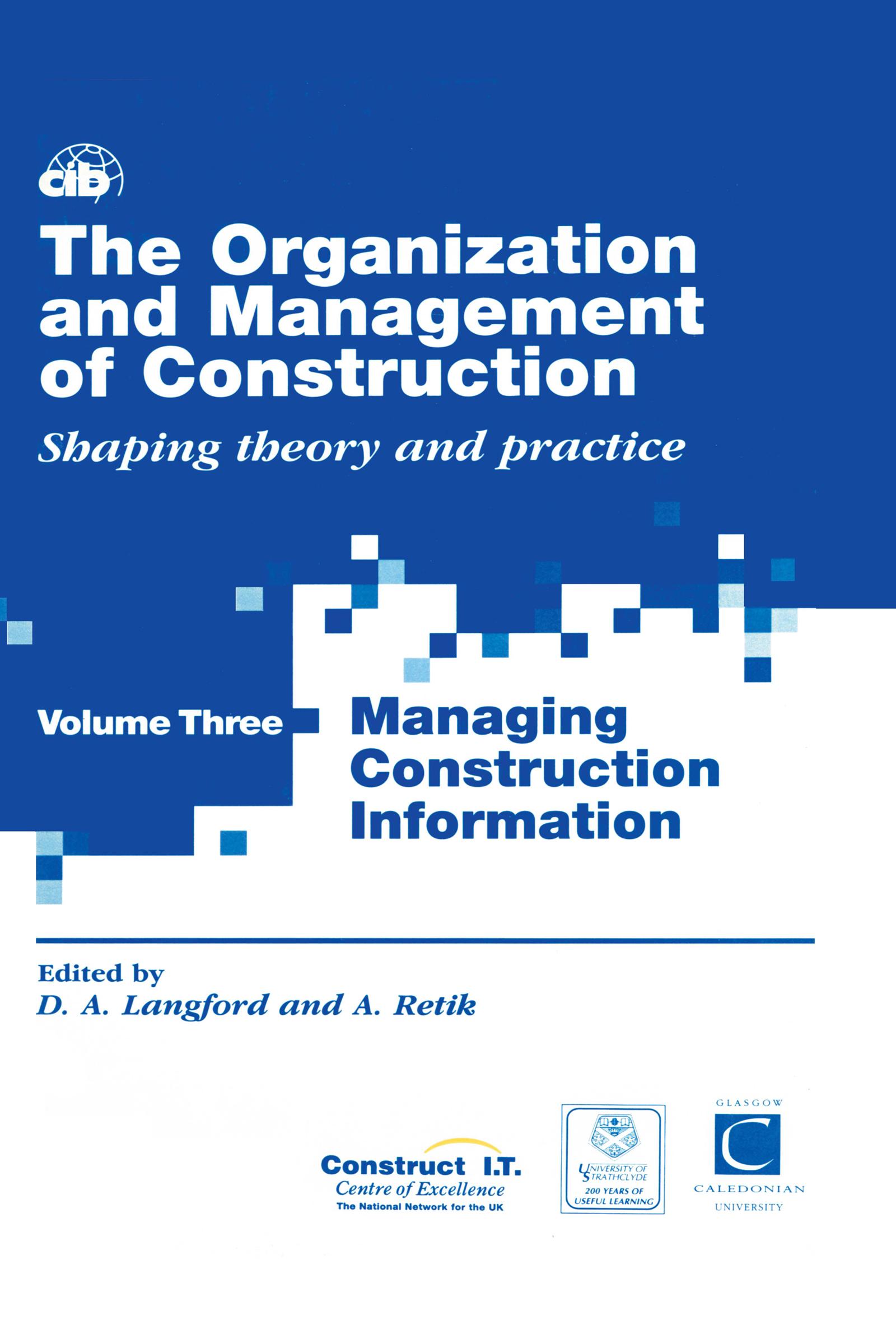 The Organization and Management of Construction