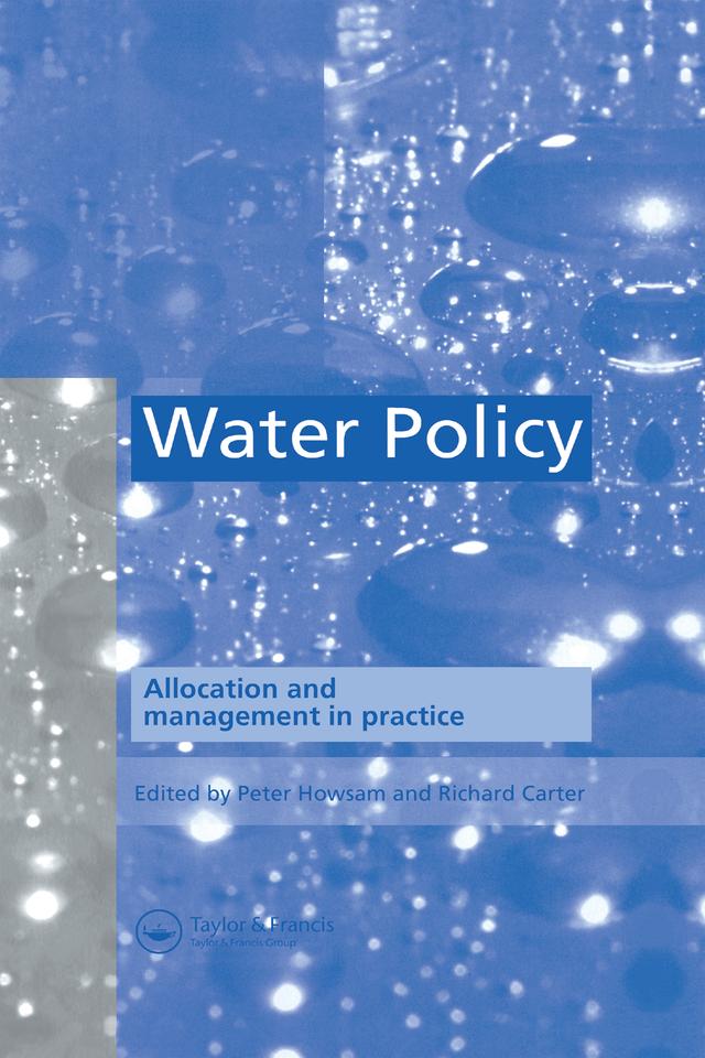 Water Policy by P. Howsam, R.C. Carter