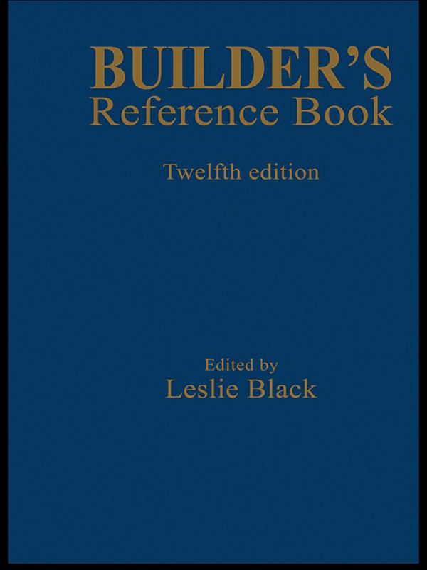 Builder's Reference Book by Leslie Black