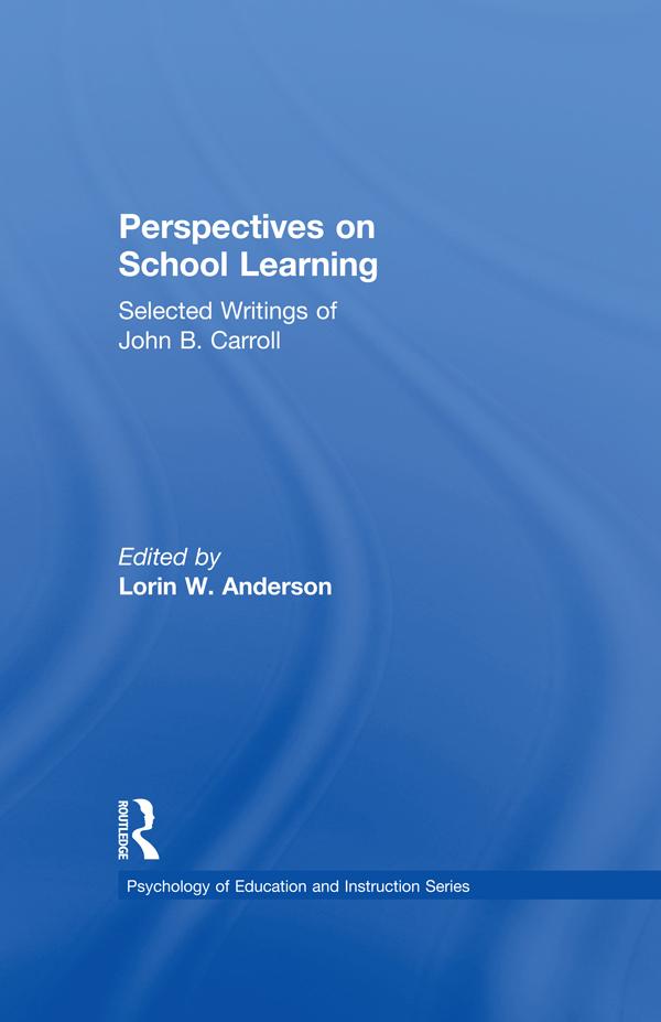 Perspectives on School Learning by L. W. Anderson