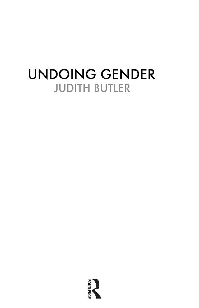 Undoing Gender by Judith Butler