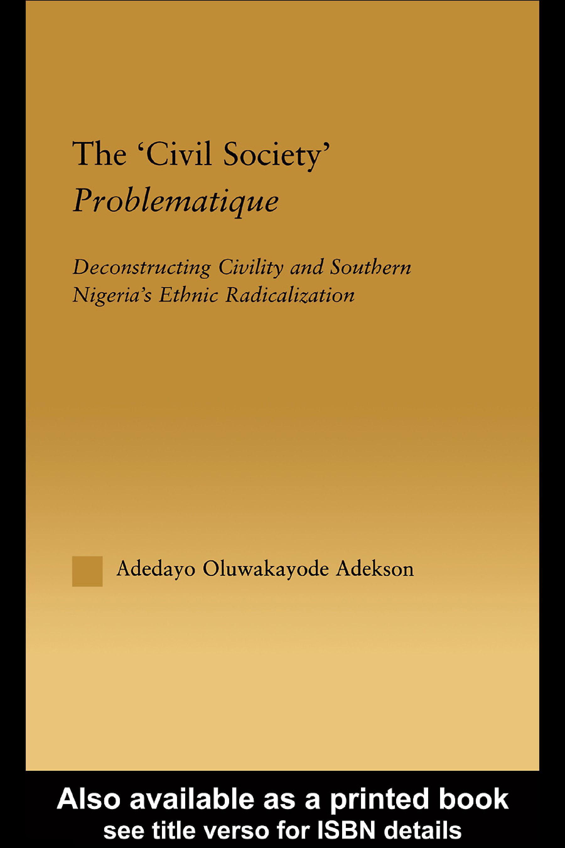 The 'Civil Society' Problematique