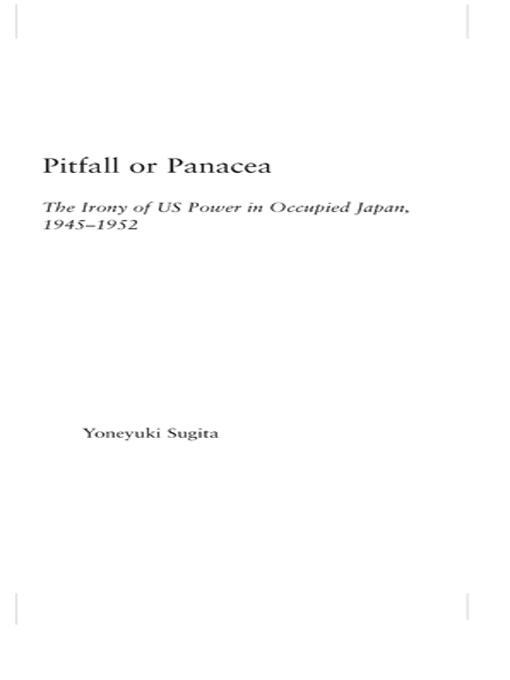 Pitfall or Panacea by Yoneyuki Sugita