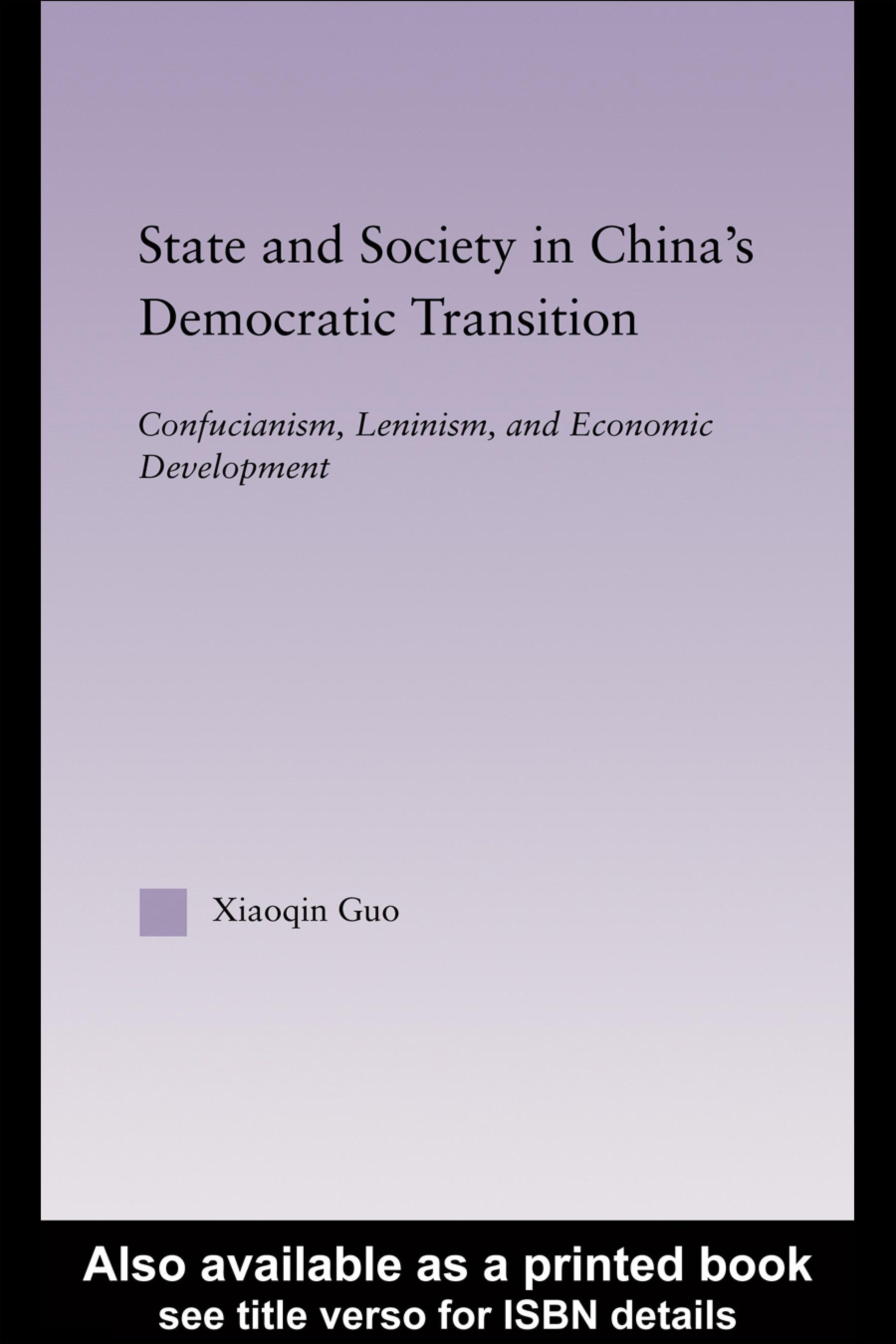 State and Society in China's Democratic Transition