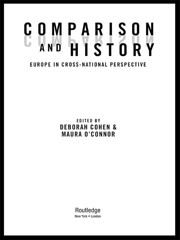 Comparison and History by Deborah Cohen, Maura O'Connor