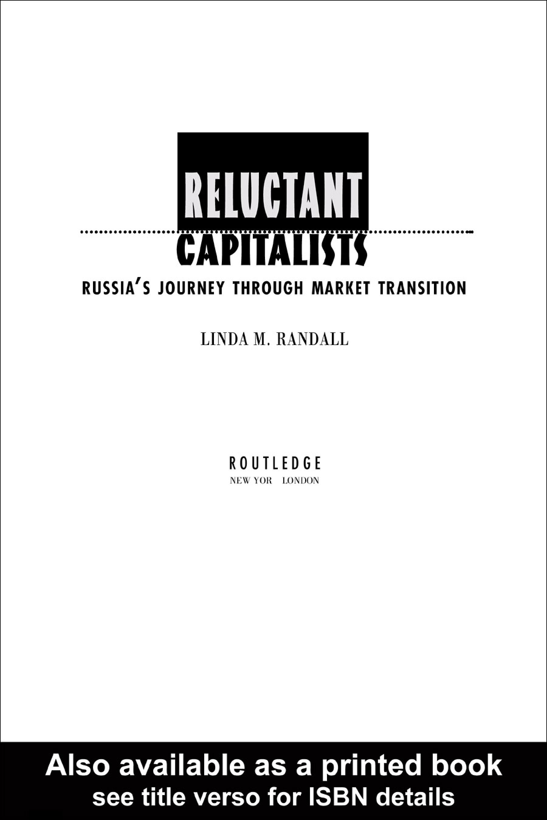 Reluctant Capitalists