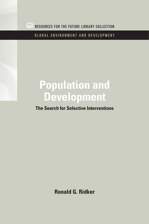 Population and Development by Ronald G. Ridker