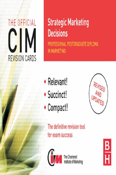 CIM Revision Cards Strategic Marketing Decisions by Karen Beamish