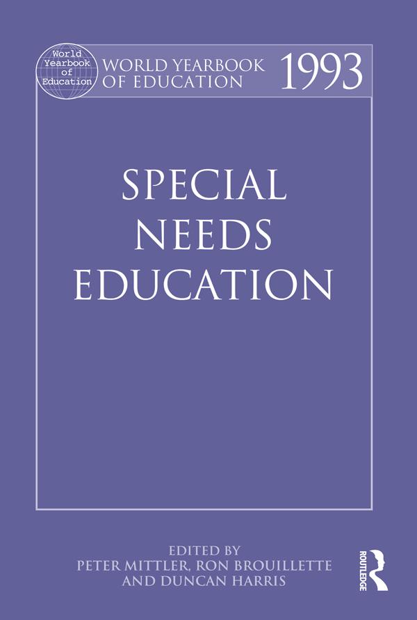 World Yearbook of Education 1993 by Duncan Harris, Peter Mittler, Ron Brouillette