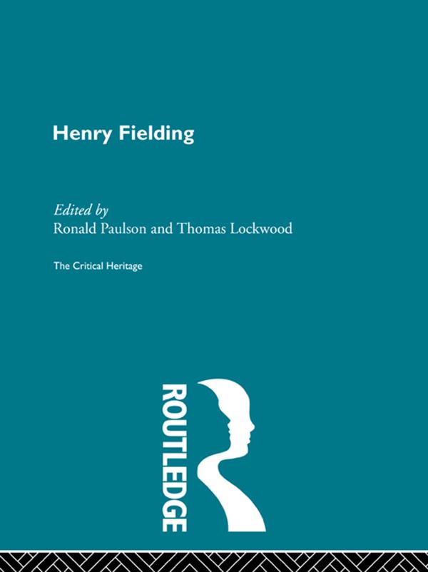 Henry Fielding by Ronald Paulson, Thomas Lockwood