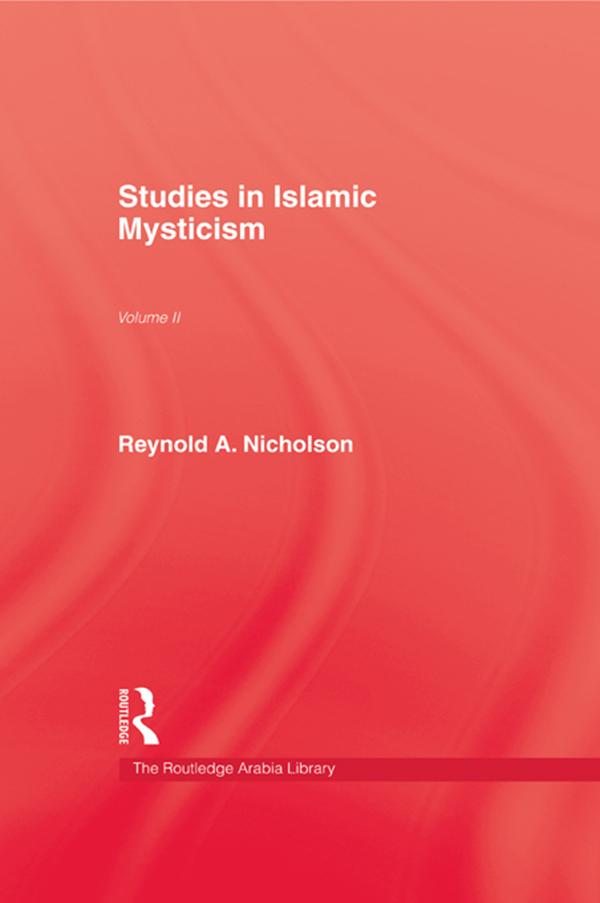 Studies in Islamic Mysticism by Reynold A. Nicholson