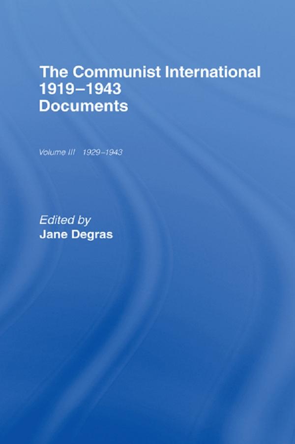 Communist International by Jane Degras