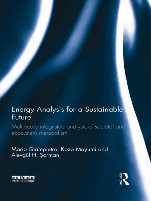 Energy Analysis for a Sustainable Future by Alevgül Şorman, Kozo Mayumi, Mario Giampietro