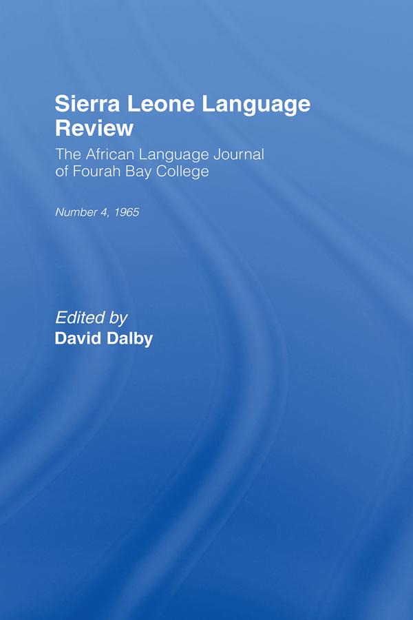 African Language Review by D. Dalby