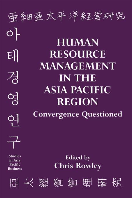 Human Resource Management in the Asia-Pacific Region by Chris Rowley