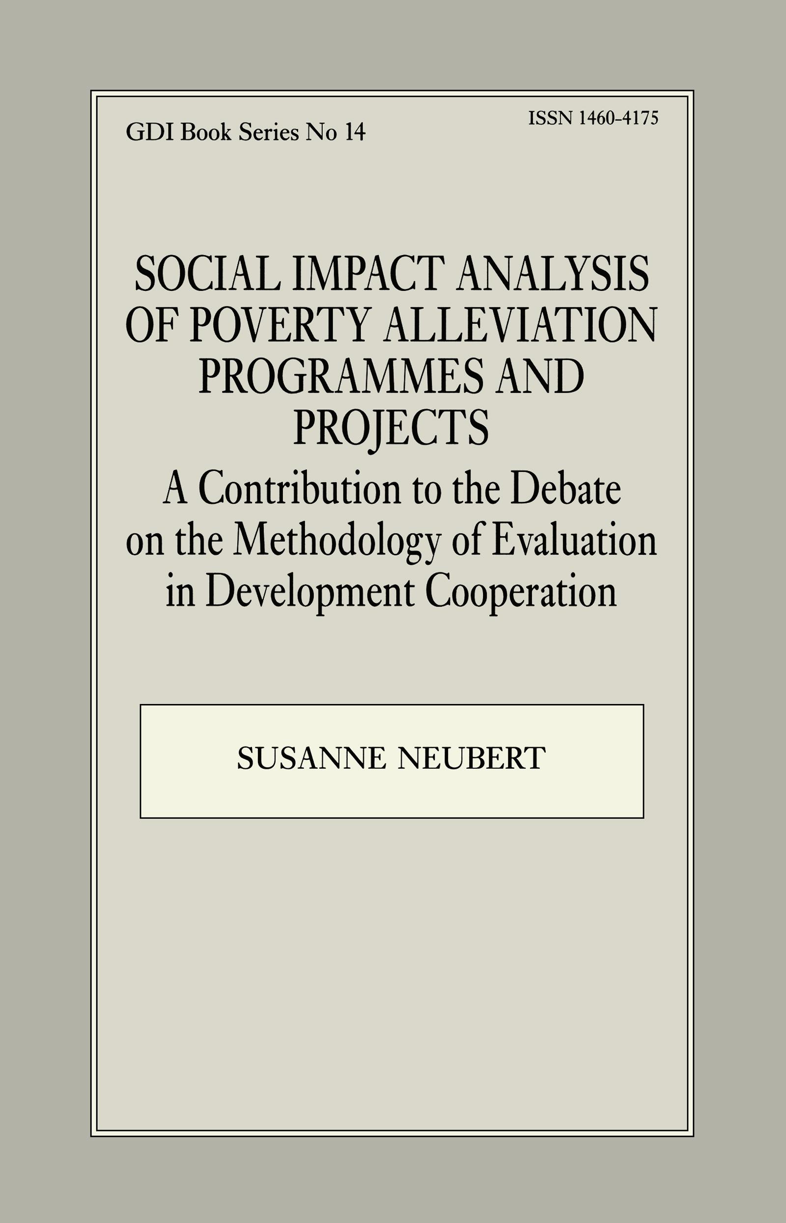 Social Impact Analysis of Poverty Alleviation Programmes and Projects
