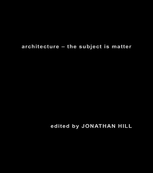 Architecture by Jonathan Hill