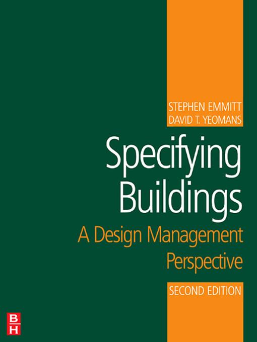 Specifying Buildings by Stephen Emmitt