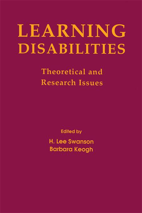 Learning Disabilities by Barbara K. Keogh, H. Lee Swanson