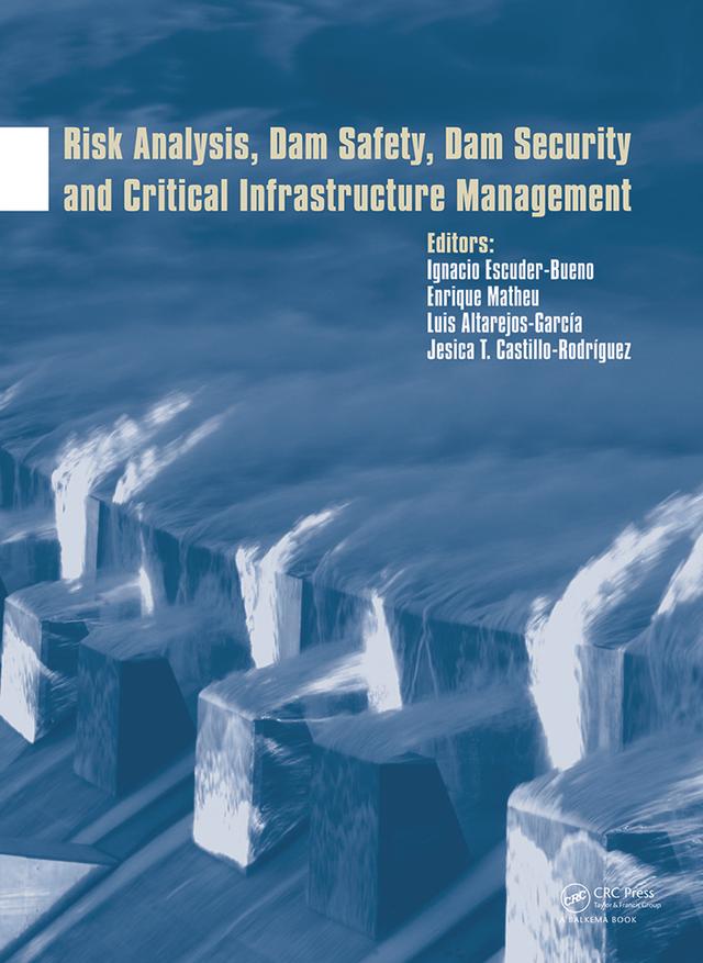 Risk Analysis, Dam Safety, Dam Security and Critical Infrastructure Management by Enrique Matheu, Ignacio Escuder-Bueno, Jesica T. Castillo-Rodríguez, Luis Altarejos-García