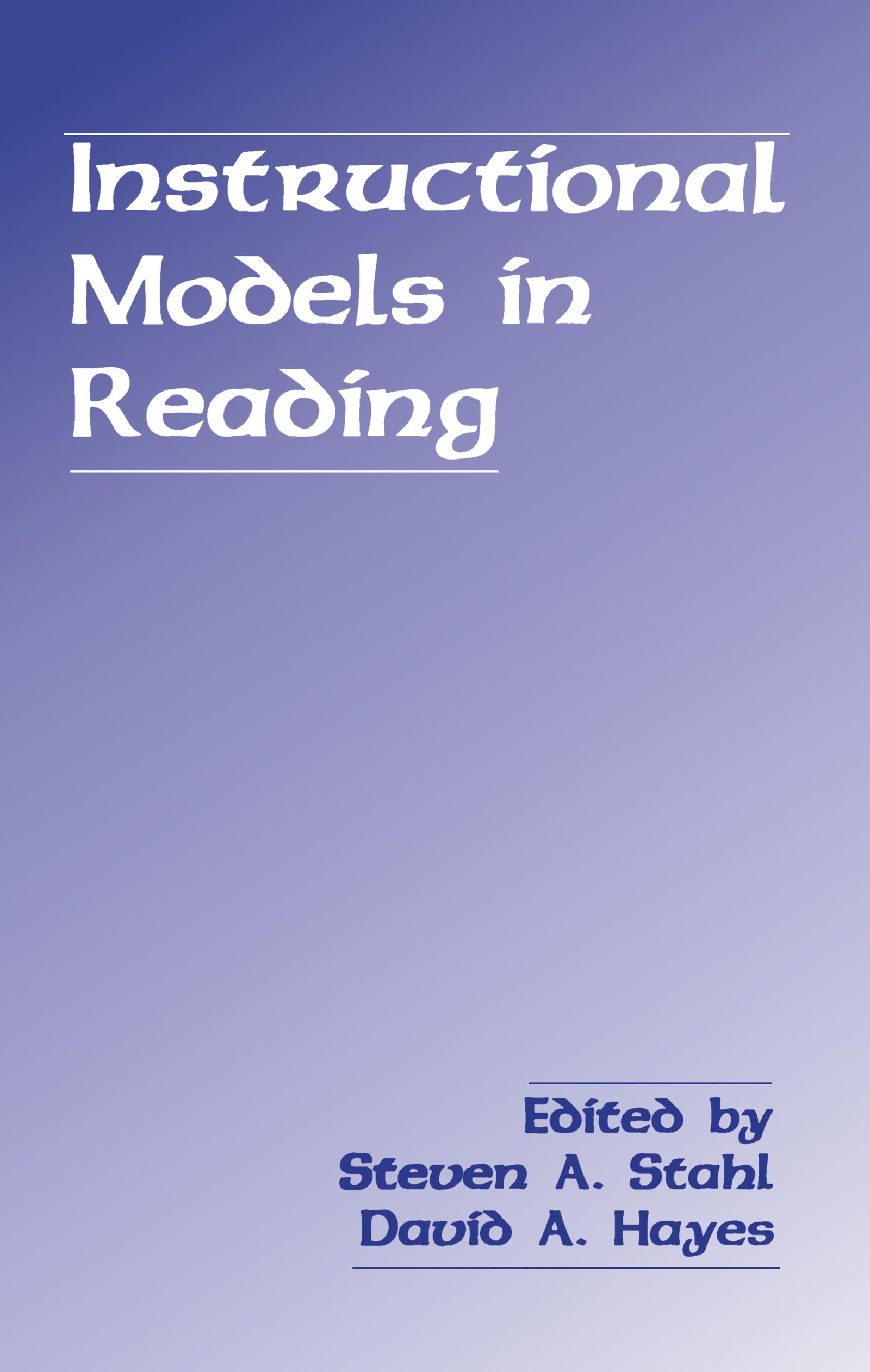 Instructional Models in Reading