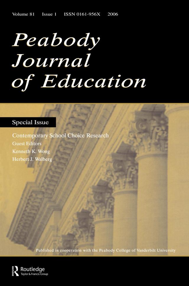 Contemporary School Choice Research Pje V81#1 by Camilla Benbow