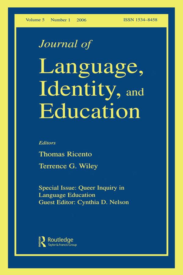 Queer Inquiry In Language Education Jlie V5#1 by Cynthia Nelson