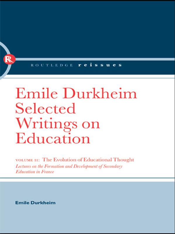 The Evolution of Educational Thought