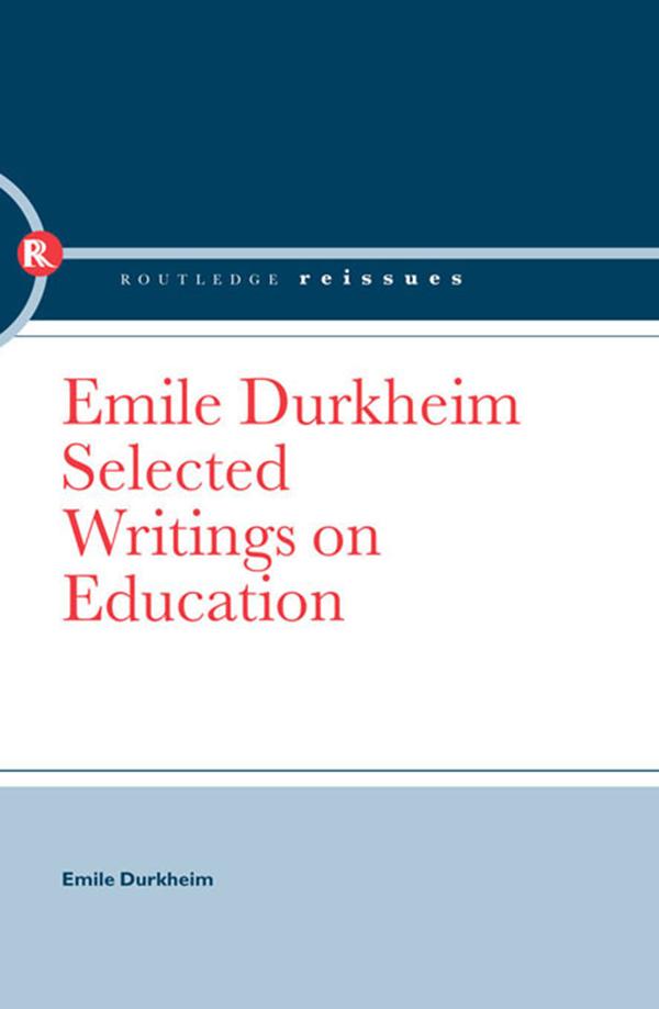 Emile Durkheim by W.S.F Pickering
