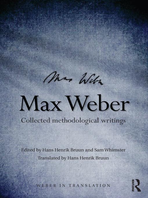 Max Weber by Hans Henrik Bruun, Sam Whimster